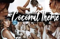 5 Coconut Mobile Lightroom Presets, cocoa filter white theme - 366530