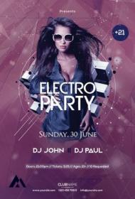 Electro Party - Premium flyer psd template