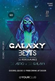 Galaxy Beats - Premium flyer psd template