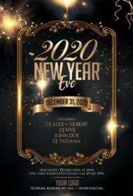 New Year Eve 2020 PSD Flyer Template