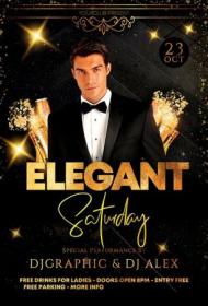 Elegant Saturday Party - Premium flyer psd template