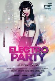 Electro Party 2 PSD Flyer Template