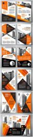 Business brochure flyer design, leaflets a4 template