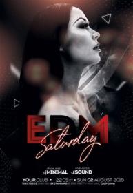 Edm Saturday PSD Flyer Template