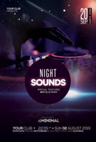 Night Sounds PSD Flyer Template