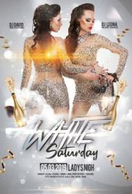 White Saturday PSD Flyer Template