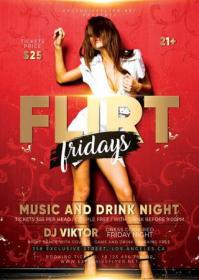 Flirt fridays - Premium flyer psd template