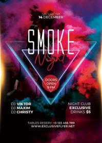 Smoke night - Premium flyer psd template