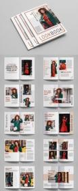 Lookbook Layout with Red Accents 305533688