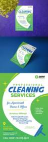 Professional Cleaning Services Flyer Design Template in Vector