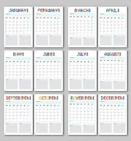 Annual Calendar Planner Layout 309032502