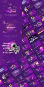 Higher Creative Startup Technology PowerPoint Template