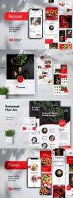 MOCARONI Restaurant & Food Brochures, Flyer, Business Card,Instagram, Facebook Post