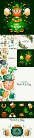 St. Patrick's Day party design vector illustrations 4