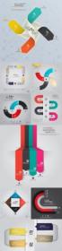 Business infographics options elements collection 131