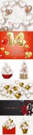 Happy Valentine's Day romantic decorative illustrations 47