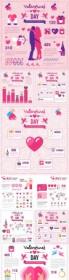 Valentine's Day infographics options elements