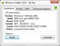 Windows Loader v2.0.1 By Daz