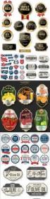 Premium quality gold badges and labels collection 35