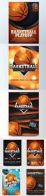 Basketball Poster with Ball Premium Illustrations