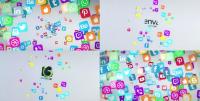 Videohive - Social Media Flying Icons Logo Reveal 20672963