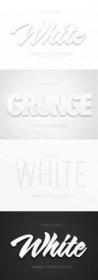 White 3D Text Effect Mockup Bundle 324047134