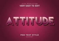 Amazing attitude 3d text effect