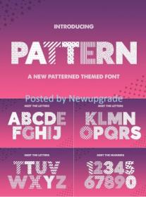 Pattern Silhouette Font