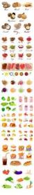 Set of Nuts, Food, Seasonings, Smoothies, Vegetables and Fruits