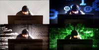 Videohive - Hacker In Front Of Monitors Computer (4-Pack) 12121771