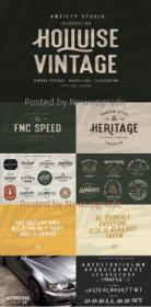 Creativemarket - Holluise Vintage (Extra Badges Logo) 4638916