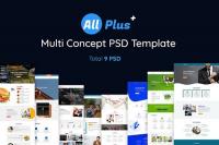 All Plus - Multi Concept PSD template Bundle