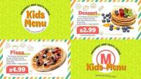 Kids Menu - Pizza Fast Food Promo Cafe Fast Food Video Template AEP 1639048
