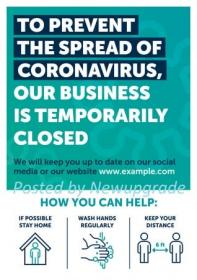 Coronavirus Closed Store Poster Layout 333477985