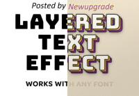 Retro Layered Text Effect Mockup 333484723