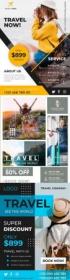 Travel summer template poster with photo design