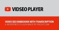 VidSEO Pro v1.1.0 - Video SEO player with Transcription - NULLED