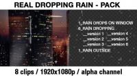 Videohive - Transparent Rain Drops Rain Dropping Real Rain Effect 20288894