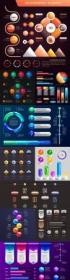 Business infographics 3d glossy design collection 7
