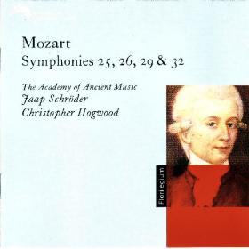 Mozart ‎– Symphonies 25, 26, 29 & 32 - The Academy Of Ancient Music, Christopher Hogwood, Jaap Schröder