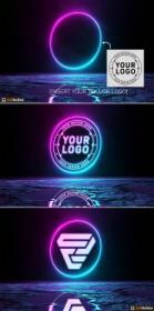 Reflective Neon Light Logo Mockup 350351898