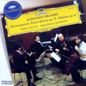 Johannes Brahms - Piano Quartet No 1, Ballades op 10 -Amadeus Quartet, Emil Gilels