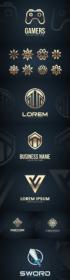 Modern and luxurious design template logo gold color