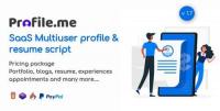 CodeCanyon - Profile.me v1.7 - Saas Multiuser Profile & Resume Script - 23743952 - NULLED