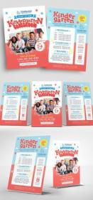 Playful Kindergarten Flyer Layout for Preschool Childcare Services 353660910