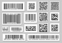 Barcode labels code stripes sticker