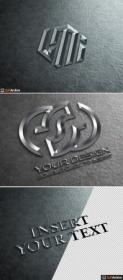 Chiseled Metal Logo Mockup 352984429