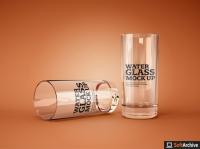 Realistic Water Glass Mockup 355003757