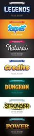 Editable font effect text collection illustration design 125