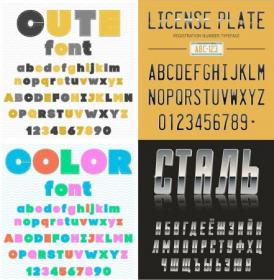 Colorful and Other Font Cartoon Style